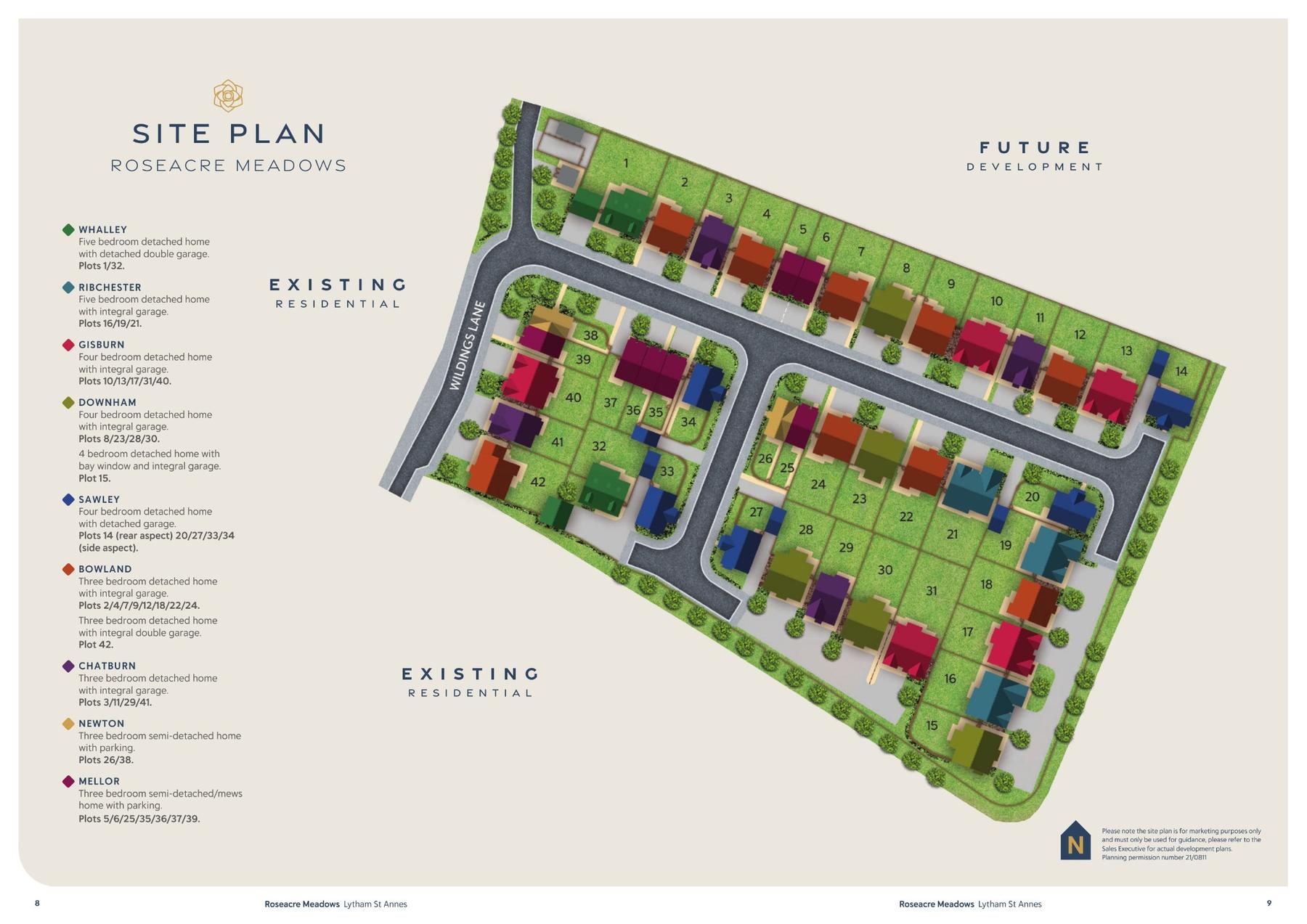 Roseacre Meadows site plan
