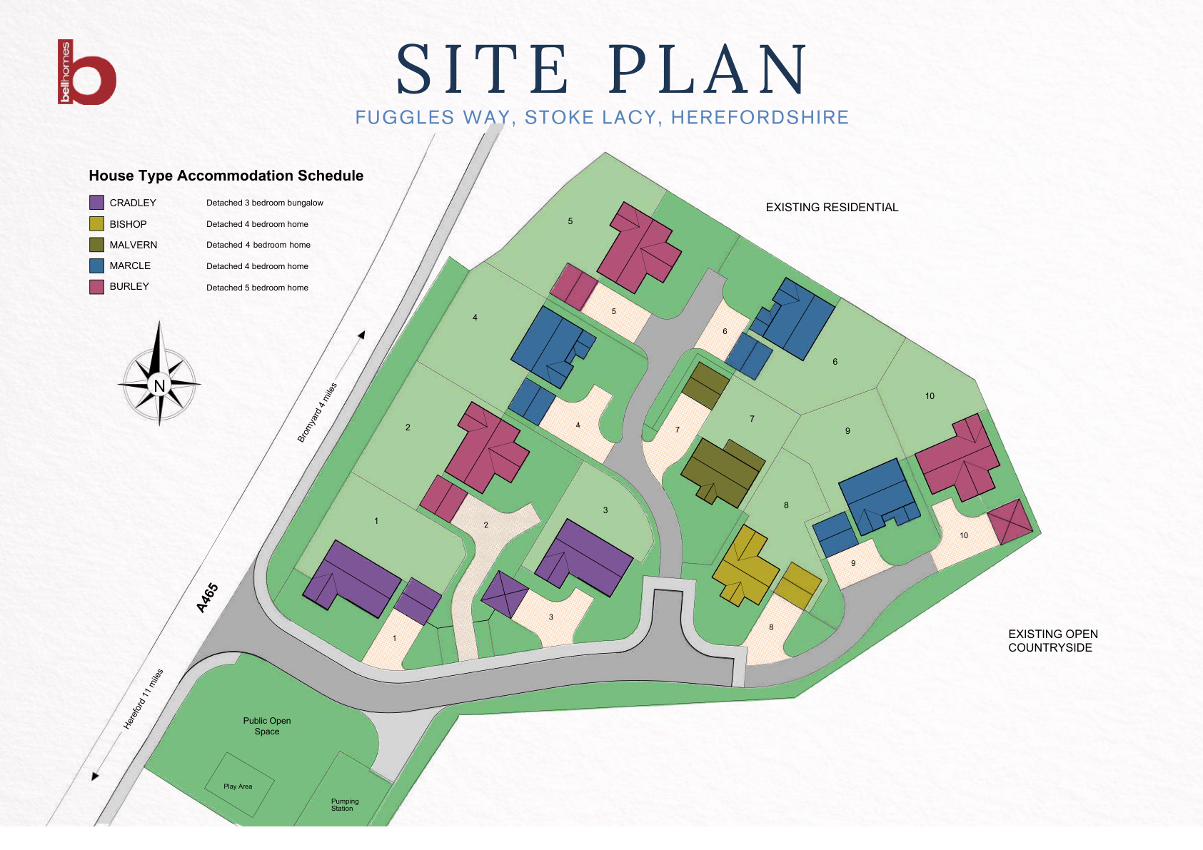 Fuggles Way, Stoke Lacy site plan